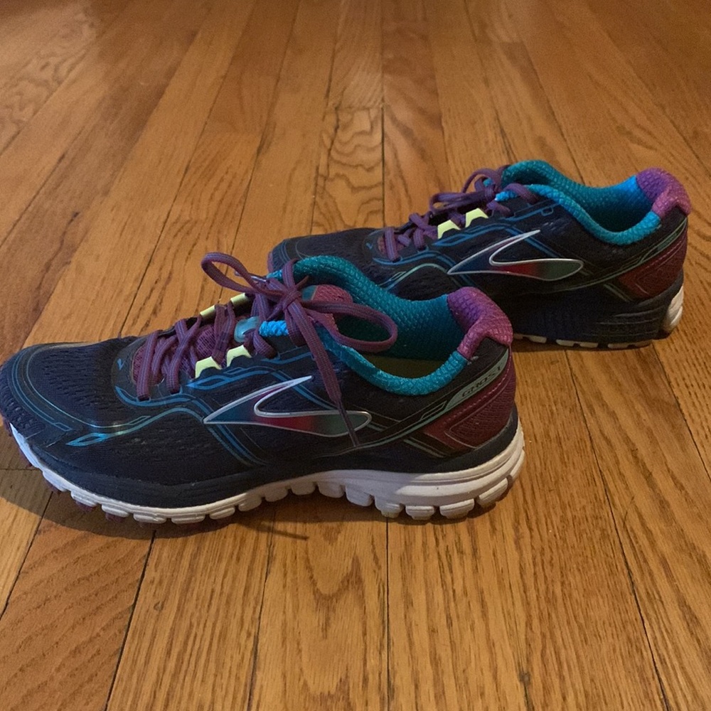Brooks Women's Athletic Shoes Ghost- Black, Purple, Teal - Picture 3 of 4